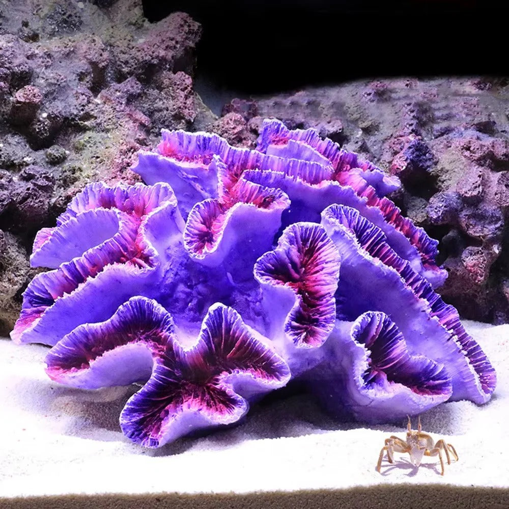 Coral Reef Aquarium Ornament with Resin Craft Design
