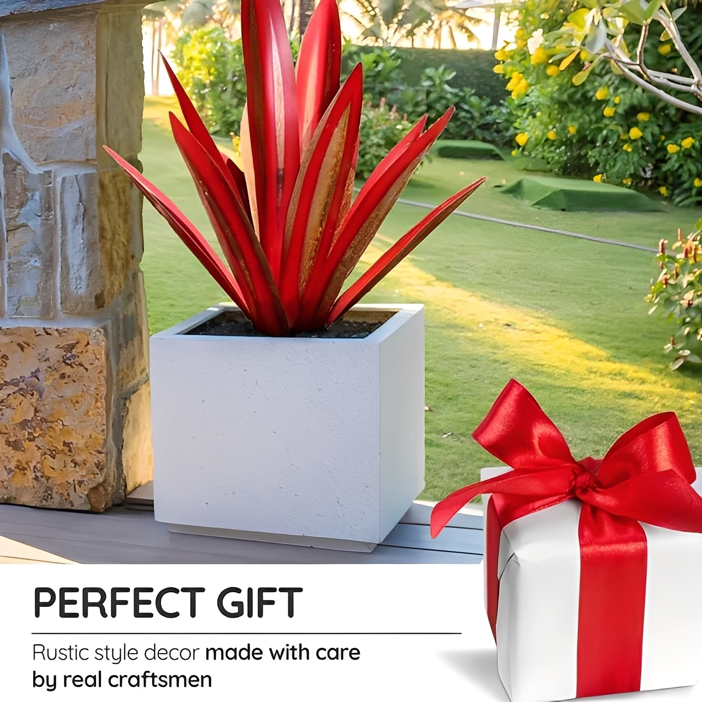 Metal Agave Americana Style Garden Decor for Indoor or Outdoor Display