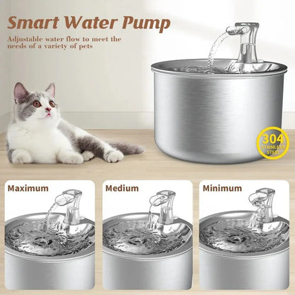 Automatic Cat Water Dispenser with Filtration System and Motion Sensor