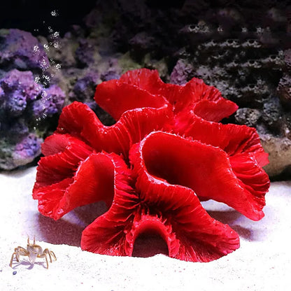 Coral Reef Aquarium Ornament with Resin Craft Design