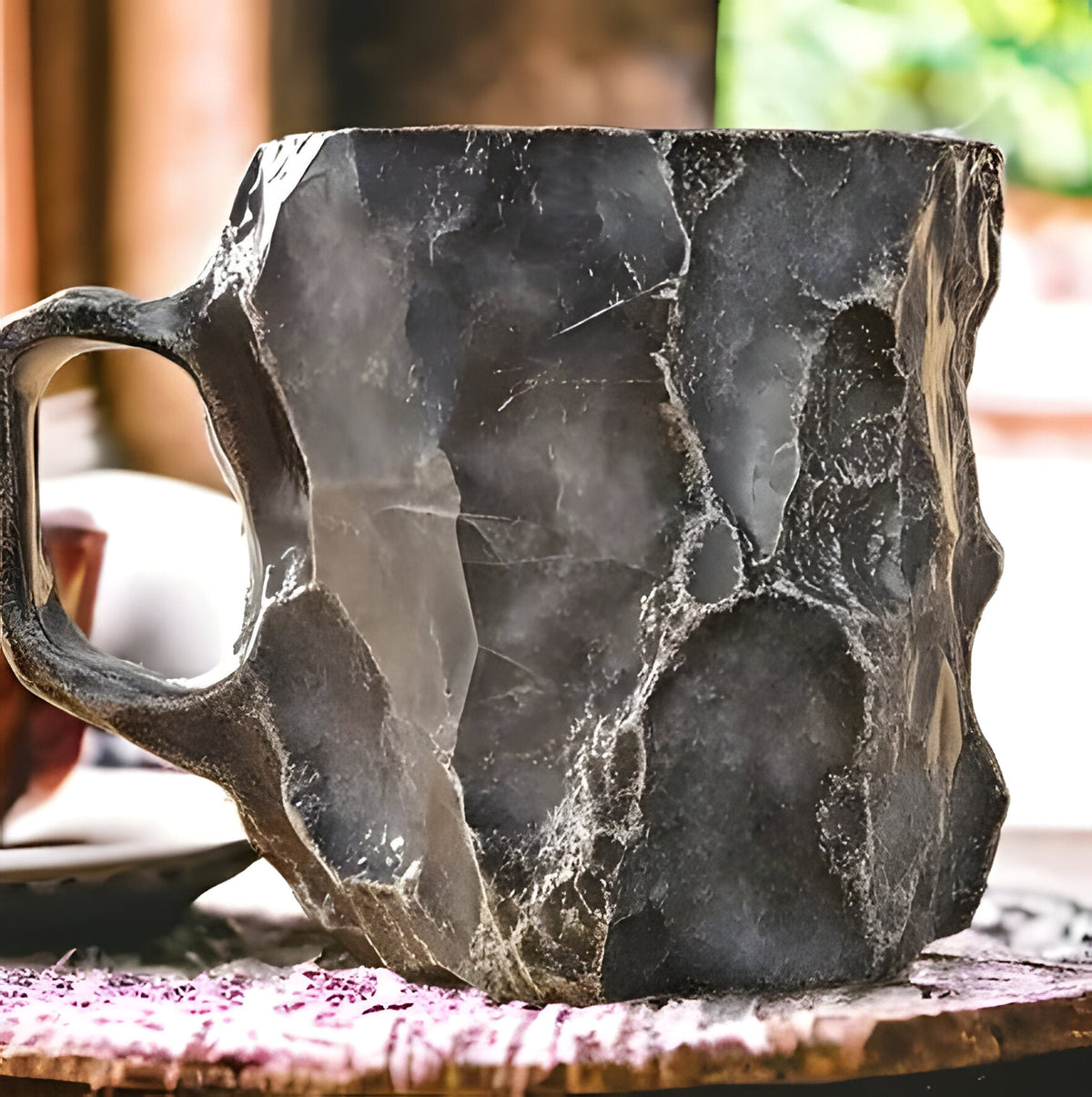 Crystal Look Coffee Mug with Handle and Heat Resistance