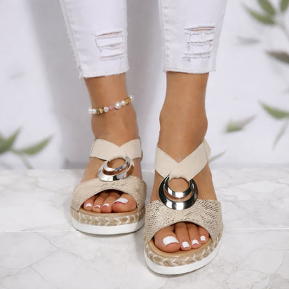 Womens Orthopedic Wedge Sandals with Arch Support and Breathable Design