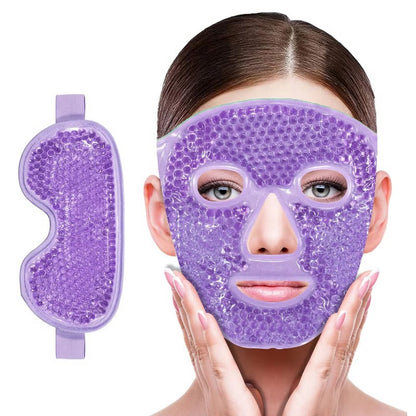 Flexible Gel Pack Face and Eye Wrap with Dual Temperature Therapy for Swelling and Skin Recovery