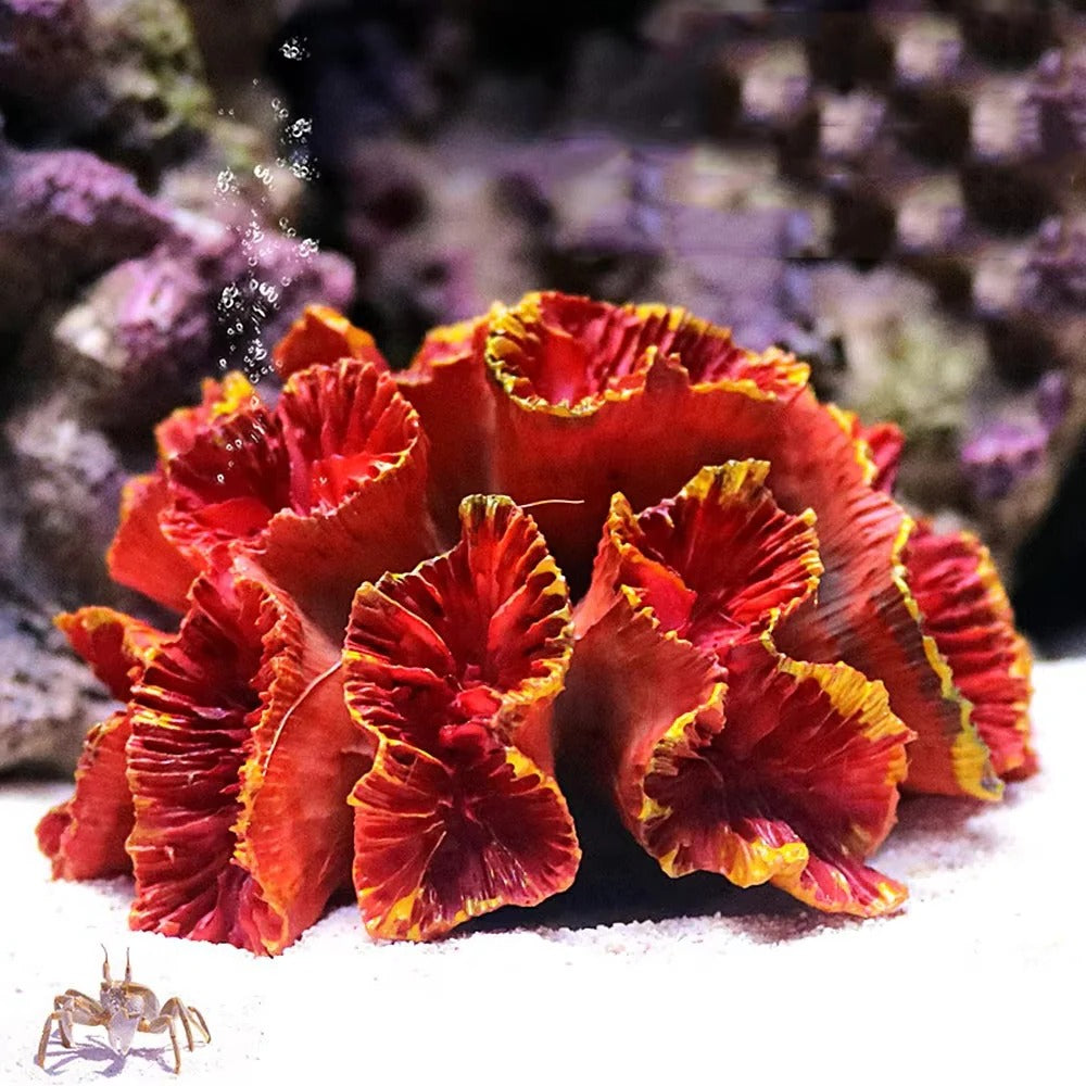 Coral Reef Aquarium Ornament with Resin Craft Design