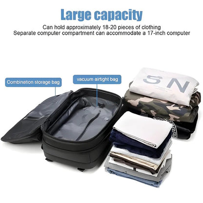 Backpack with Internal Compression System and Structured Design