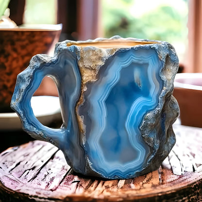 Crystal Look Coffee Mug with Handle and Heat Resistance