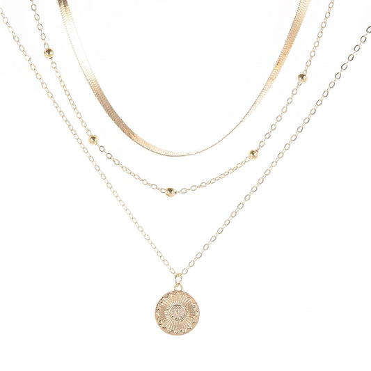 Double Pendant Necklace with Lobster Clasp and Extender Chain