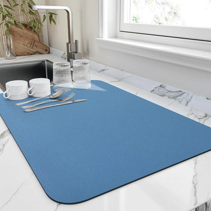 Absorbent Dish Drying Mat for Kitchen Countertops