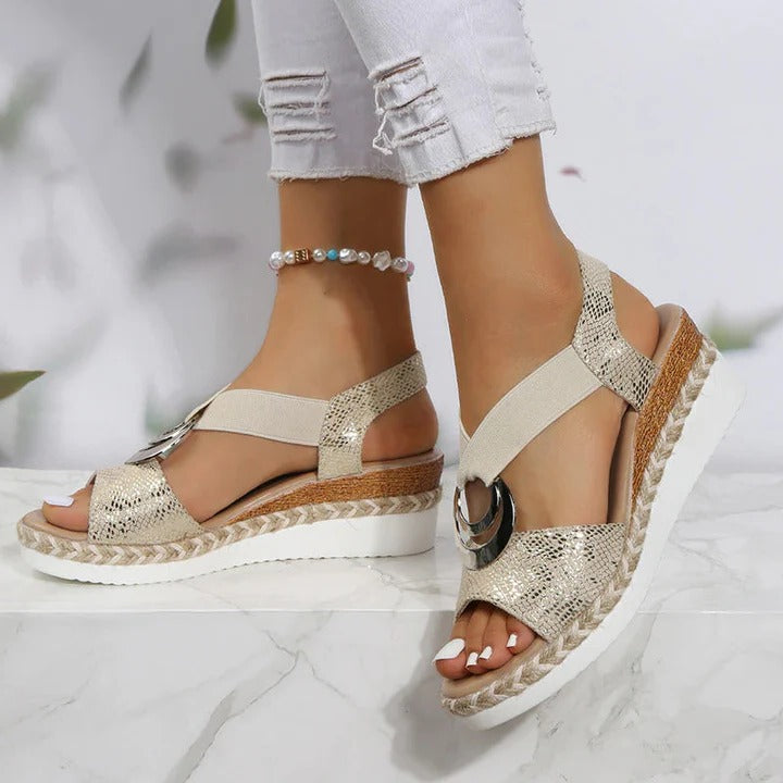 Womens Orthopedic Wedge Sandals with Arch Support and Breathable Design