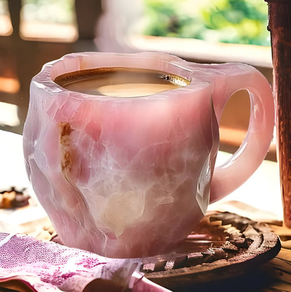Crystal Look Coffee Mug with Handle and Heat Resistance