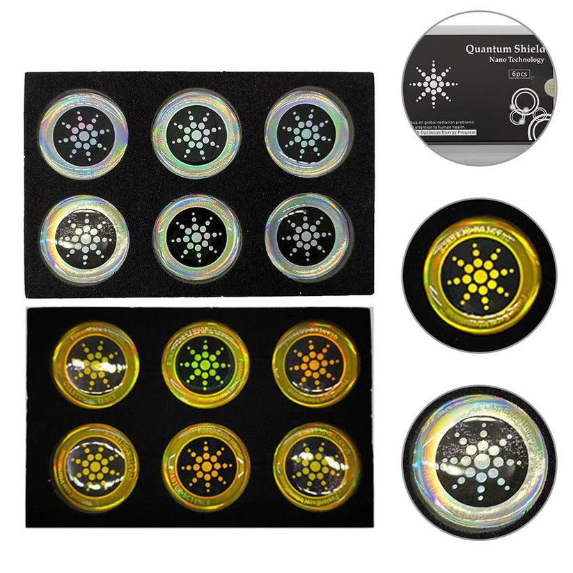EMF Shielding Stickers for Cell Phones, Tablets and Laptops, 6-Pack