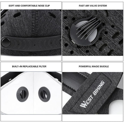 Reusable Anti Pollution Face Mask with Breathable Filter