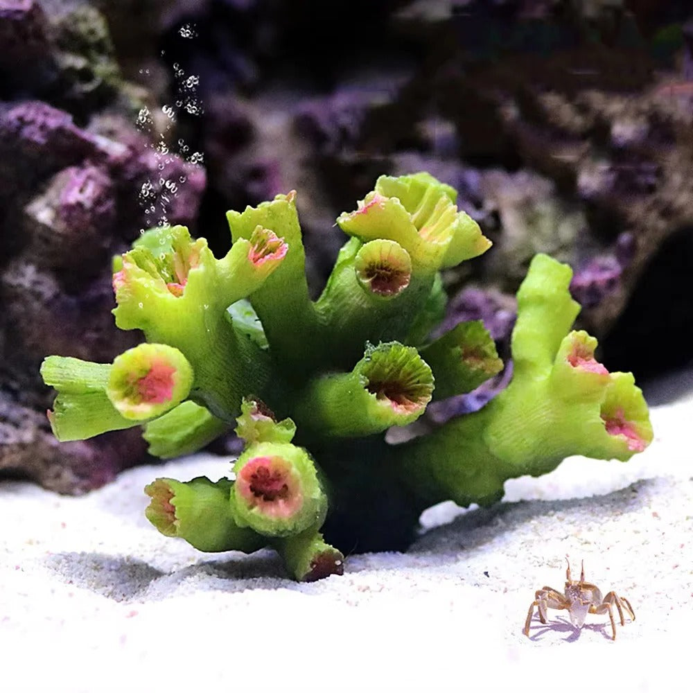 Coral Reef Aquarium Ornament with Resin Craft Design