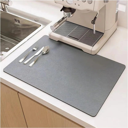 Absorbent Dish Drying Mat for Kitchen Countertops