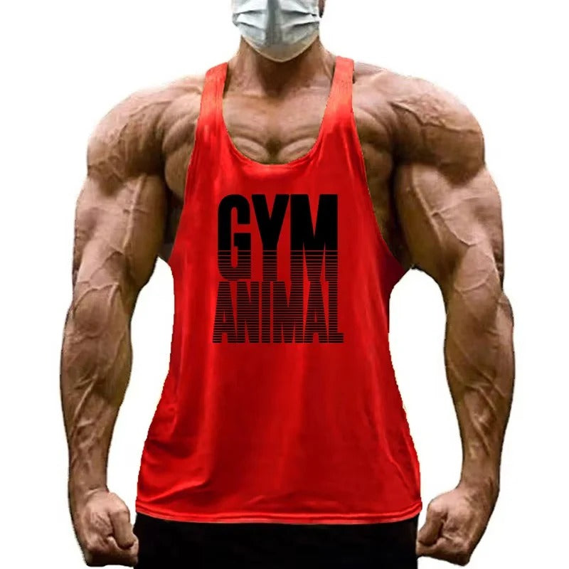 Athletic Cotton Stringer Vest with Slim Muscle Cut for Men