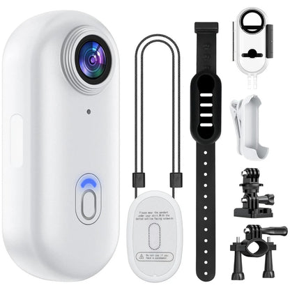Compact 4K Wearable Thumb Action Camera with Water Resistance and 128GB Capacity