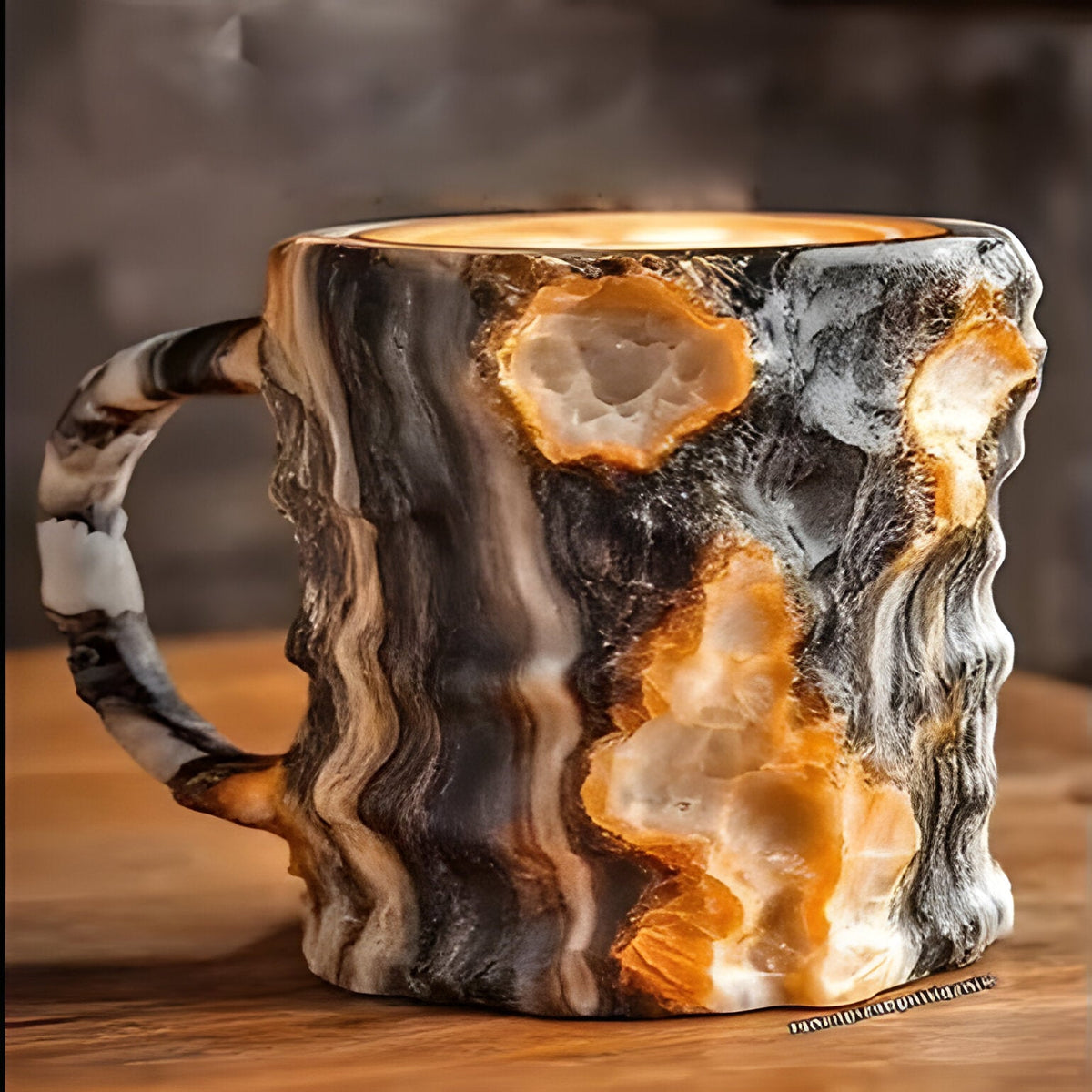 Crystal Look Coffee Mug with Handle and Heat Resistance