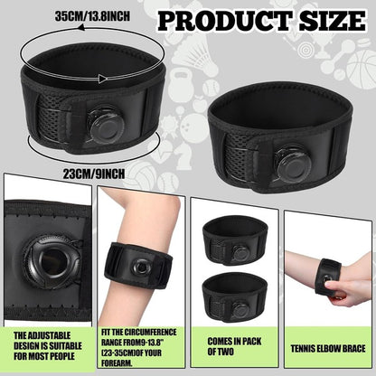 Adjustable Elbow Support Brace with Dial Compression Knob