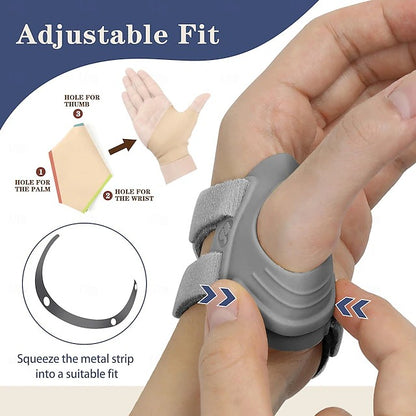 CMC Joint Thumb Support Splint with Adjustable Strap for Daytime and Night Use
