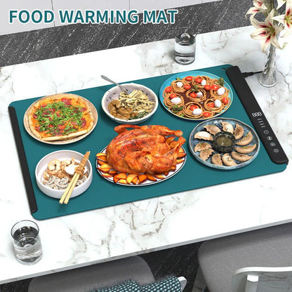 Foldable Electric Food Warming Mat with Temperature Control, and Auto Shutoff