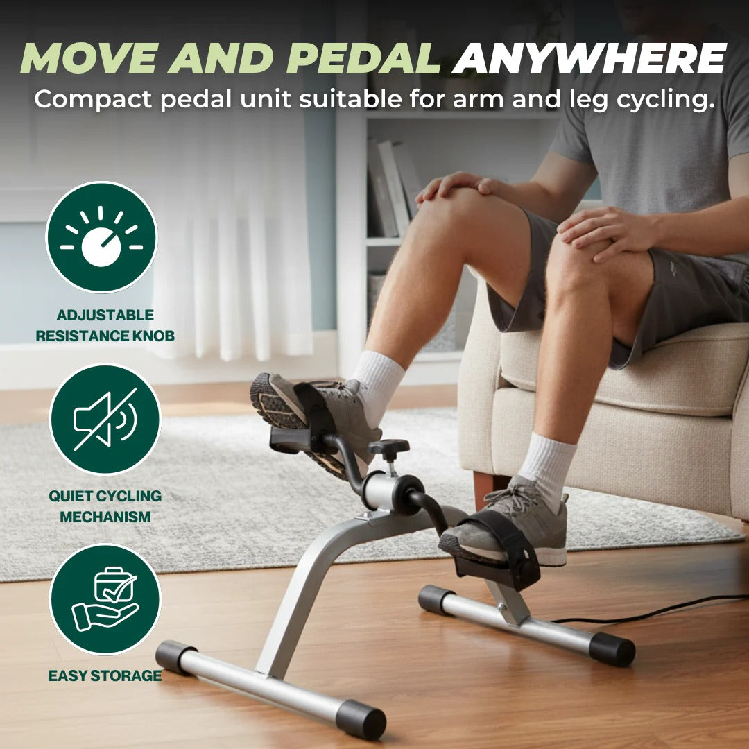 Compact Under Desk Cycle with Variable Tension for Full Body Training
