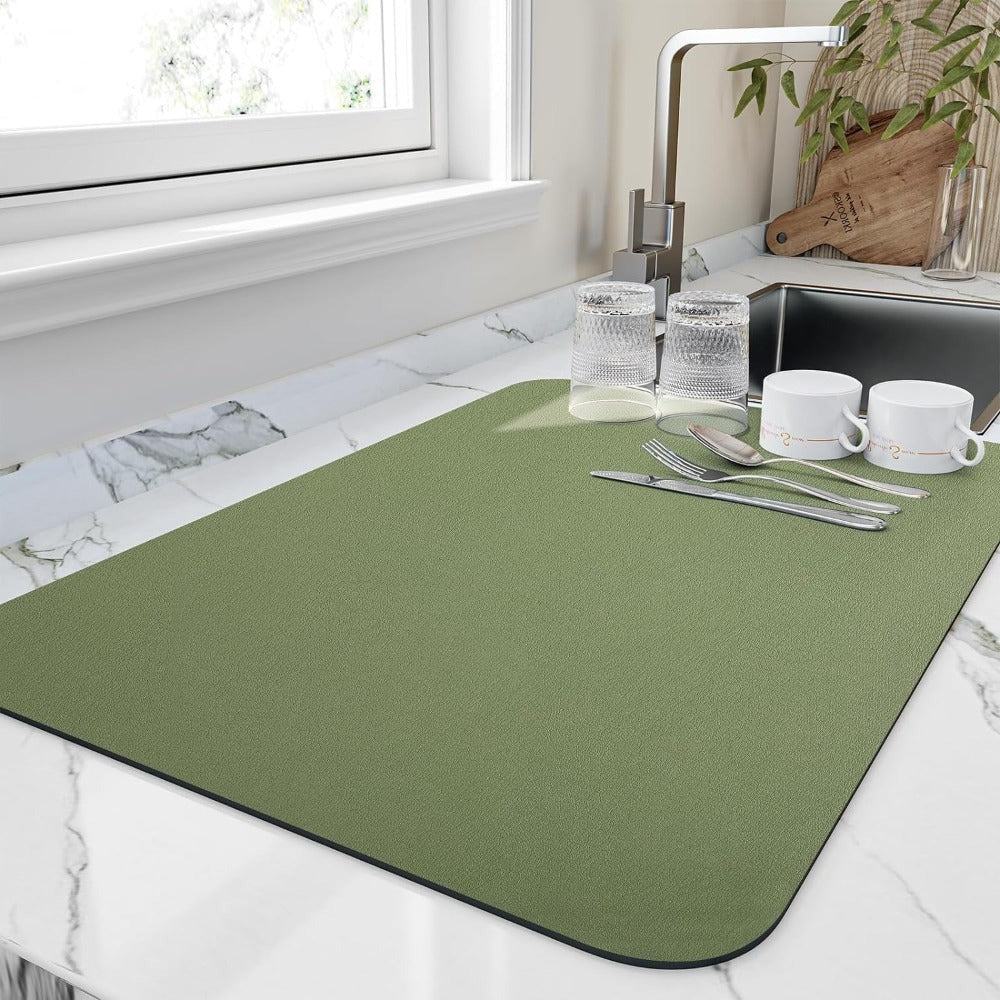 Absorbent Dish Drying Mat for Kitchen Countertops