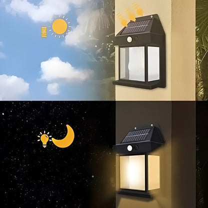 Solar Powered Outdoor LED Security Light with Motion Sensor Detection