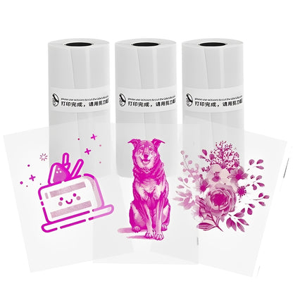 Inkless Thermal Sticker Printer with Bluetooth, Portable Photo Printer