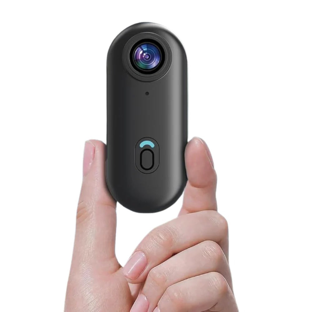 Compact 4K Wearable Thumb Action Camera with Water Resistance and 128GB Capacity