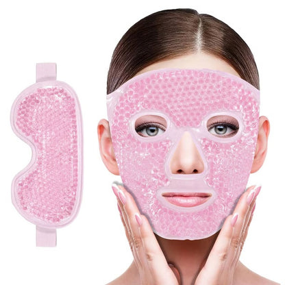 Flexible Gel Pack Face and Eye Wrap with Dual Temperature Therapy for Swelling and Skin Recovery
