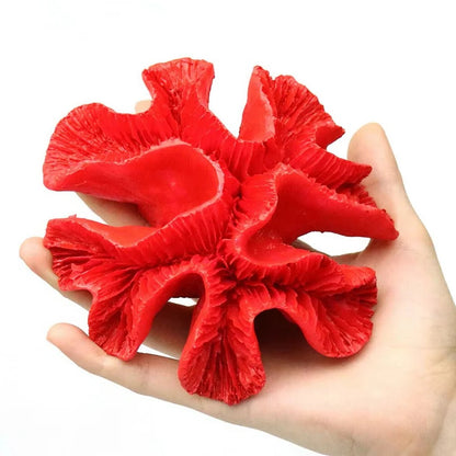 Coral Reef Aquarium Ornament with Resin Craft Design