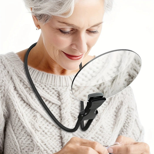 Ergonomic Hands-Free Magnifying Glass with 5X Magnification and Adjustable Neck Strap