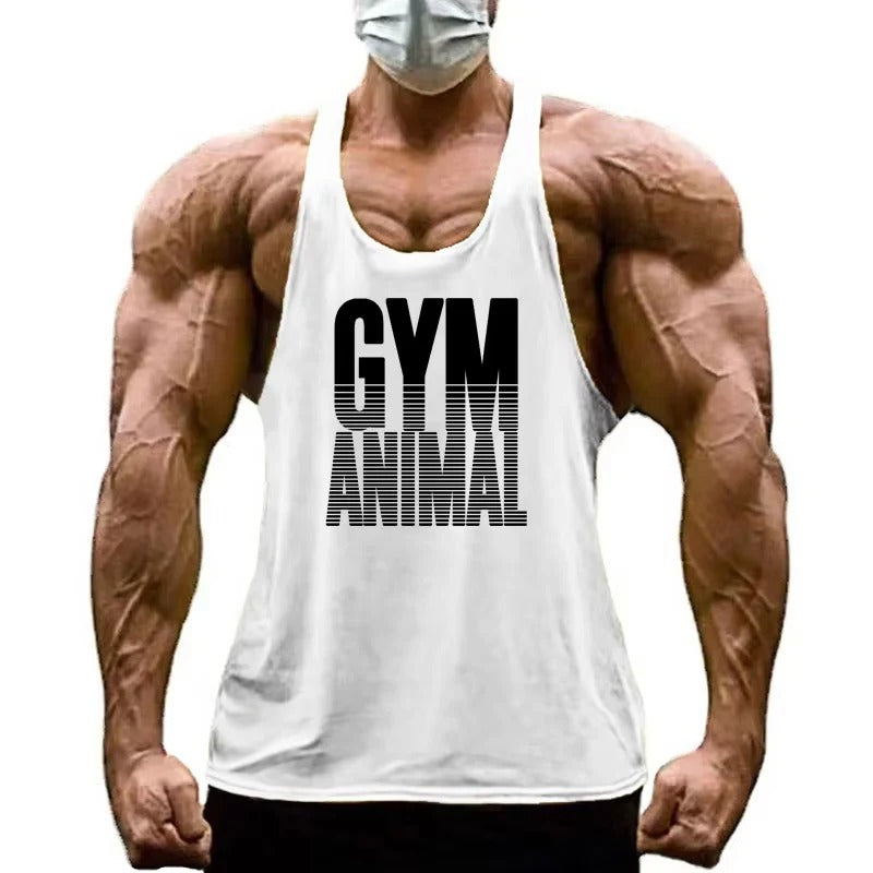 Athletic Cotton Stringer Vest with Slim Muscle Cut for Men