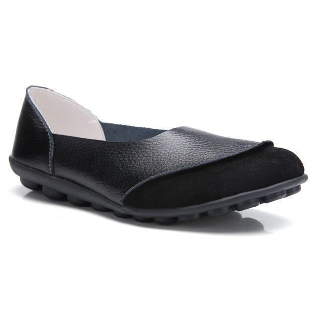 Ladies Broad Width Suede Moccasin Loafers with Soft Cushioned Insole