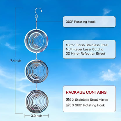 Reflective Bird Deterrent Spinner for Outdoor Use