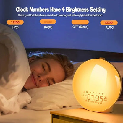 Sunrise Simulation Alarm Clock with Built In Nature Sounds