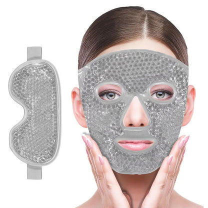 Flexible Gel Pack Face and Eye Wrap with Dual Temperature Therapy for Swelling and Skin Recovery