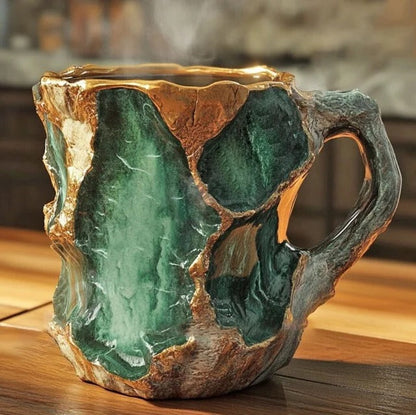 Crystal Look Coffee Mug with Handle and Heat Resistance