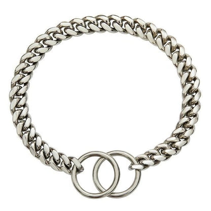 Stainless Steel Chain Dog Collar in Multiple Colors