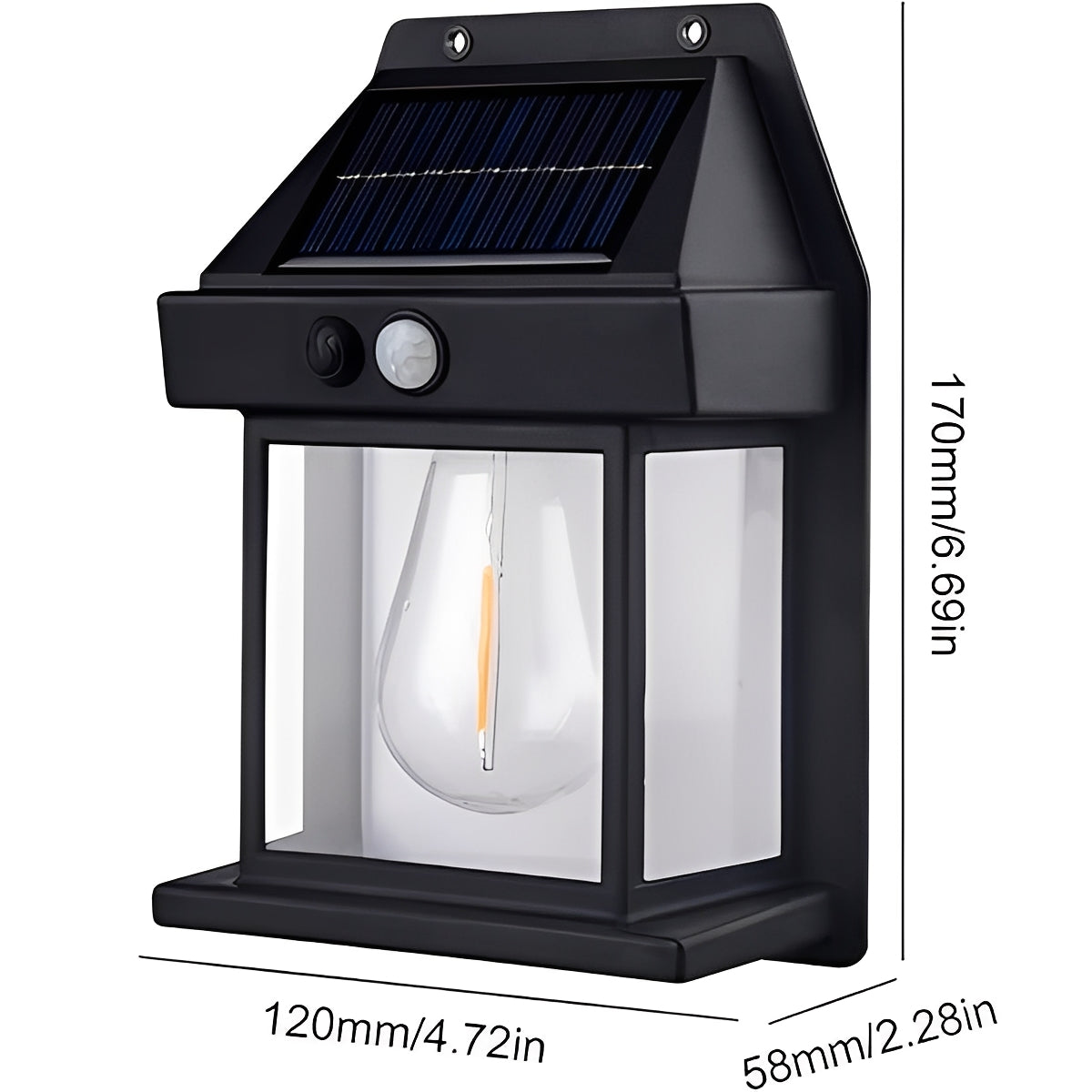 Solar Powered Outdoor LED Security Light with Motion Sensor Detection