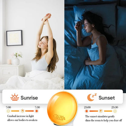 Sunrise Simulation Alarm Clock with Built In Nature Sounds