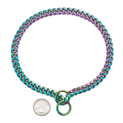 Stainless Steel Chain Dog Collar in Multiple Colors