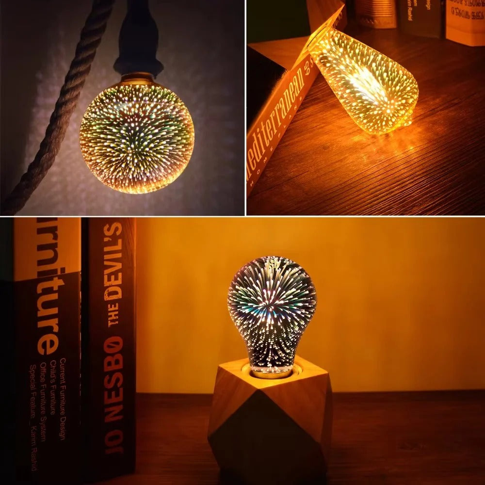 E27 Firework Starburst LED Bulb with Vintage Edison Filament Design for Home Lighting