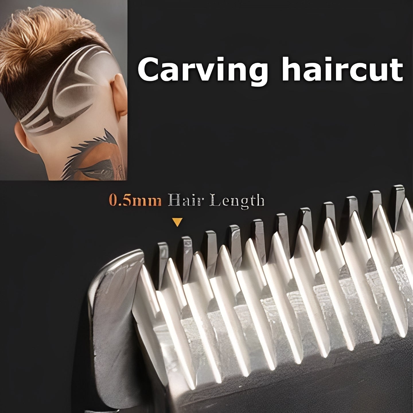 Cordless Hair Cutting Set with Adjustable Clipper and Outliner