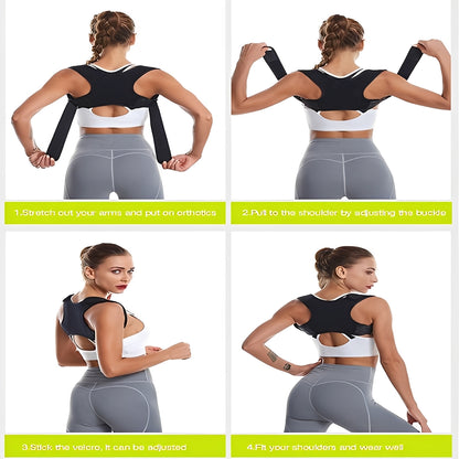Adjustable Posture Support Brace for Shoulders and Upper Back