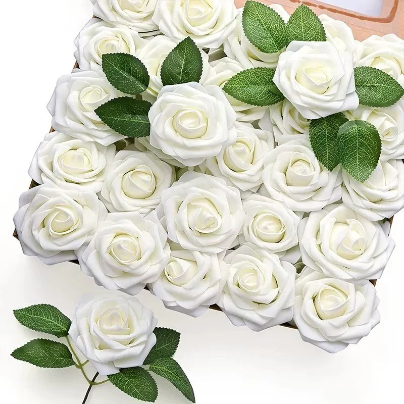 Artificial Red Rose Stems for Centerpieces Weddings and Home Decor