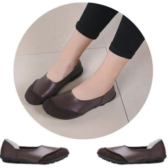 Ladies Broad Width Suede Moccasin Loafers with Soft Cushioned Insole