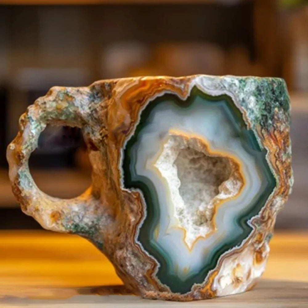 Crystal Look Coffee Mug with Handle and Heat Resistance