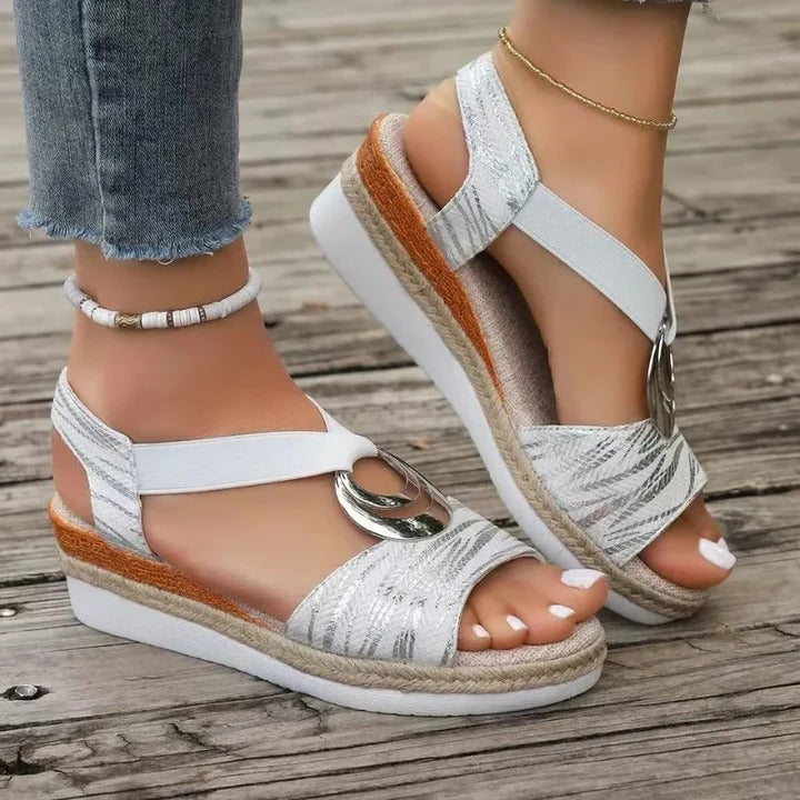 Womens Orthopedic Wedge Sandals with Arch Support and Breathable Design