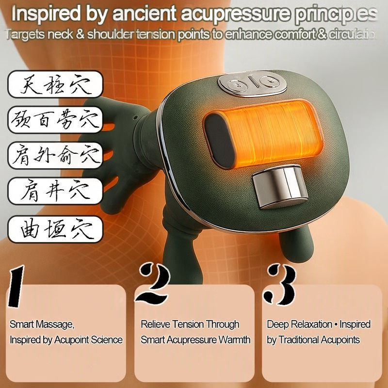 Wireless Electric Kneading Massage Shawl for Neck, Shoulder and Back